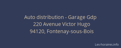 Auto distribution - Garage Gdp