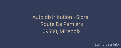 Auto distribution - Sipra