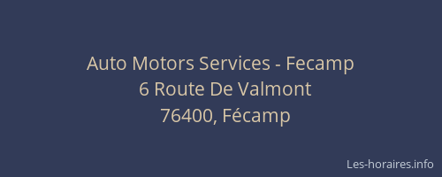 Auto Motors Services - Fecamp