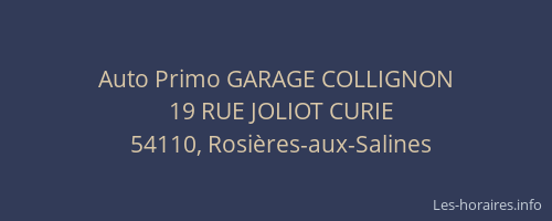 Auto Primo GARAGE COLLIGNON