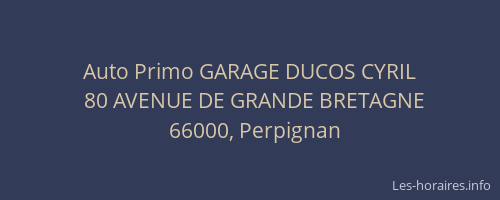 Auto Primo GARAGE DUCOS CYRIL