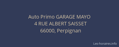 Auto Primo GARAGE MAYO