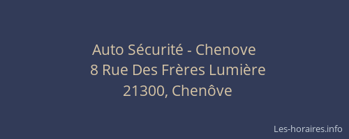 Auto Sécurité - Chenove