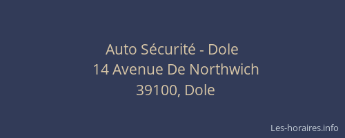 Auto Sécurité - Dole