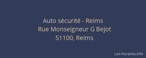 Auto sécurité - Reims