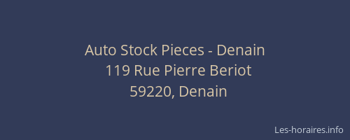 Auto Stock Pieces - Denain