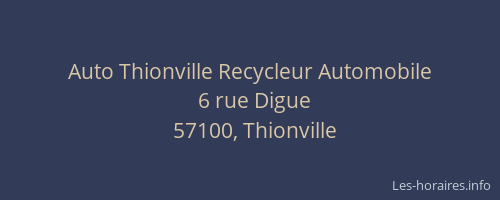 Auto Thionville Recycleur Automobile