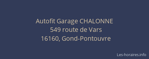 Autofit Garage CHALONNE