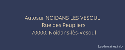 Autosur NOIDANS LES VESOUL