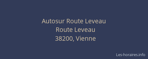 Autosur Route Leveau