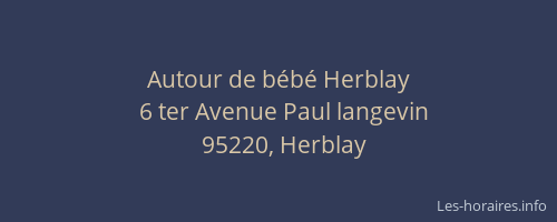 Autour de bébé Herblay