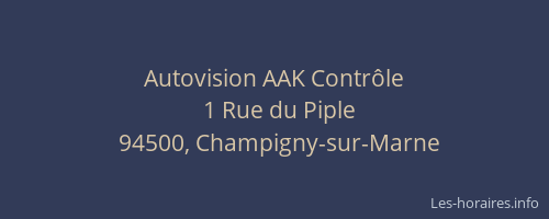 Autovision AAK Contrôle