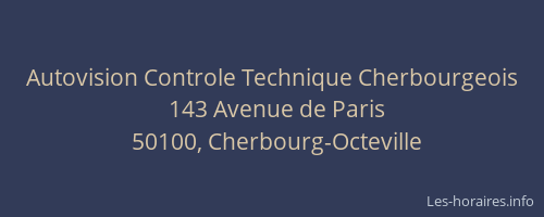 Autovision Controle Technique Cherbourgeois