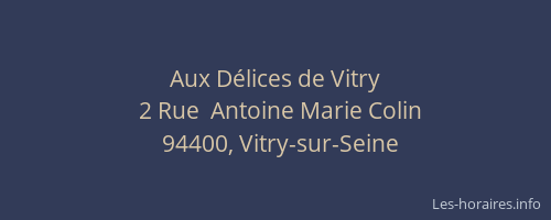 Aux Délices de Vitry