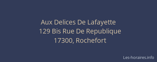 Aux Delices De Lafayette