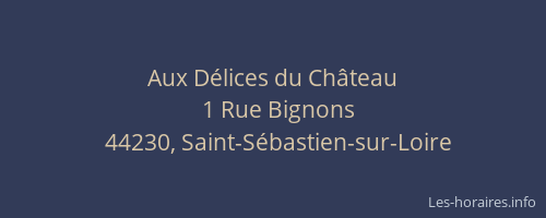 Aux Délices du Château