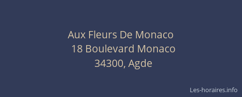 Aux Fleurs De Monaco