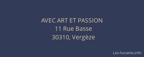 AVEC ART ET PASSION