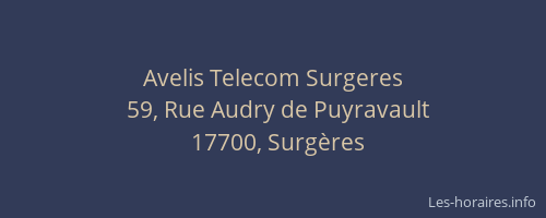Avelis Telecom Surgeres