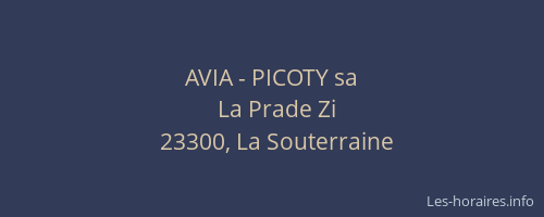 AVIA - PICOTY sa