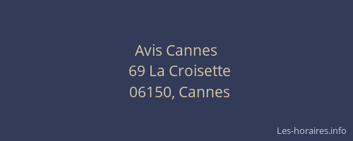 Avis Cannes