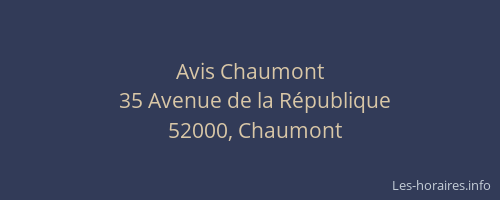 Avis Chaumont