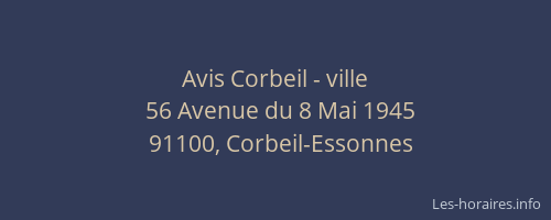 Avis Corbeil - ville