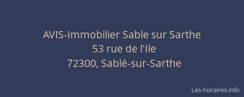 AVIS-Immobilier Sable sur Sarthe