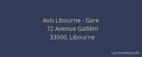 Avis Libourne - Gare