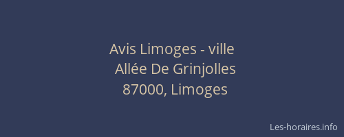 Avis Limoges - ville