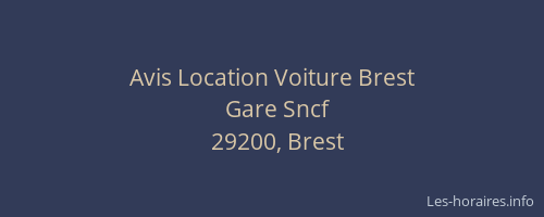 Avis Location Voiture Brest