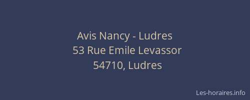 Avis Nancy - Ludres