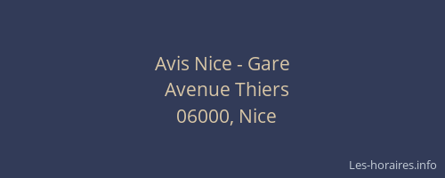 Avis Nice - Gare