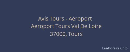Avis Tours - Aéroport
