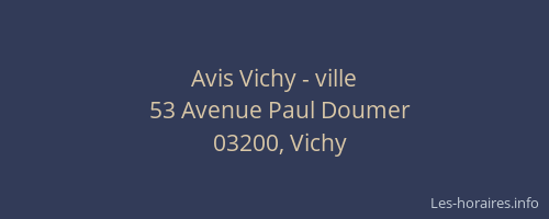 Avis Vichy - ville