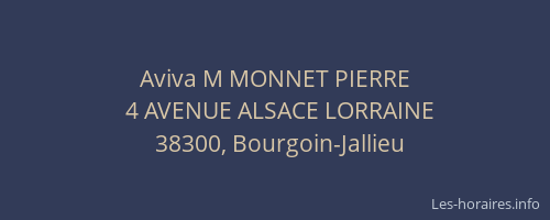 Aviva M MONNET PIERRE