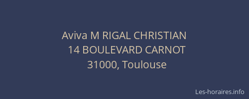 Aviva M RIGAL CHRISTIAN