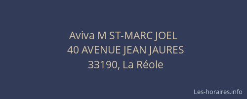 Aviva M ST-MARC JOEL