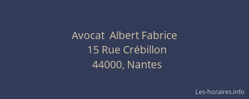 Avocat  Albert Fabrice