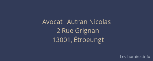 Avocat   Autran Nicolas