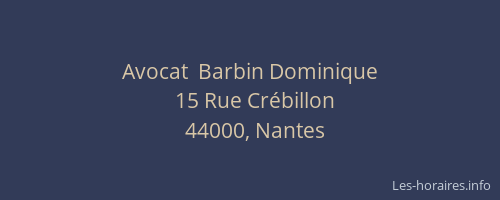 Avocat  Barbin Dominique