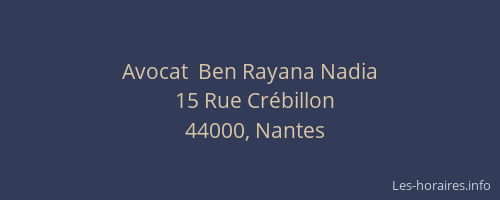 Avocat  Ben Rayana Nadia