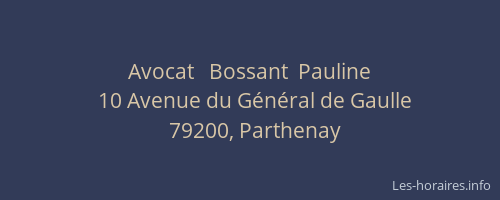 Avocat   Bossant  Pauline
