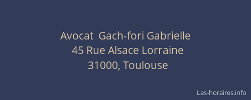 Avocat  Gach-fori Gabrielle