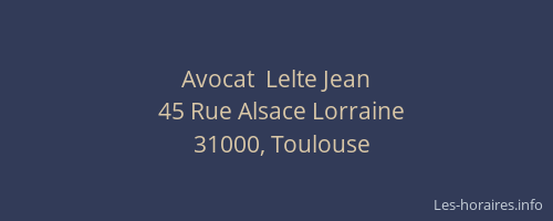 Avocat  Lelte Jean