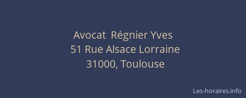 Avocat  Régnier Yves