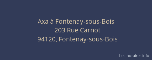 Axa à Fontenay-sous-Bois