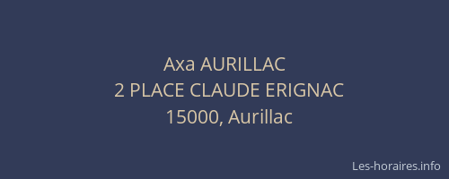 Axa AURILLAC