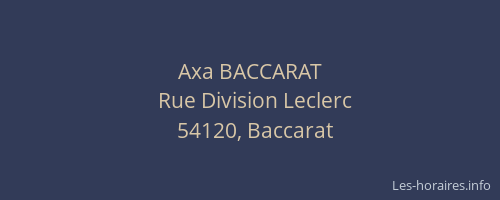 Axa BACCARAT