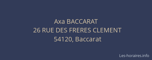 Axa BACCARAT